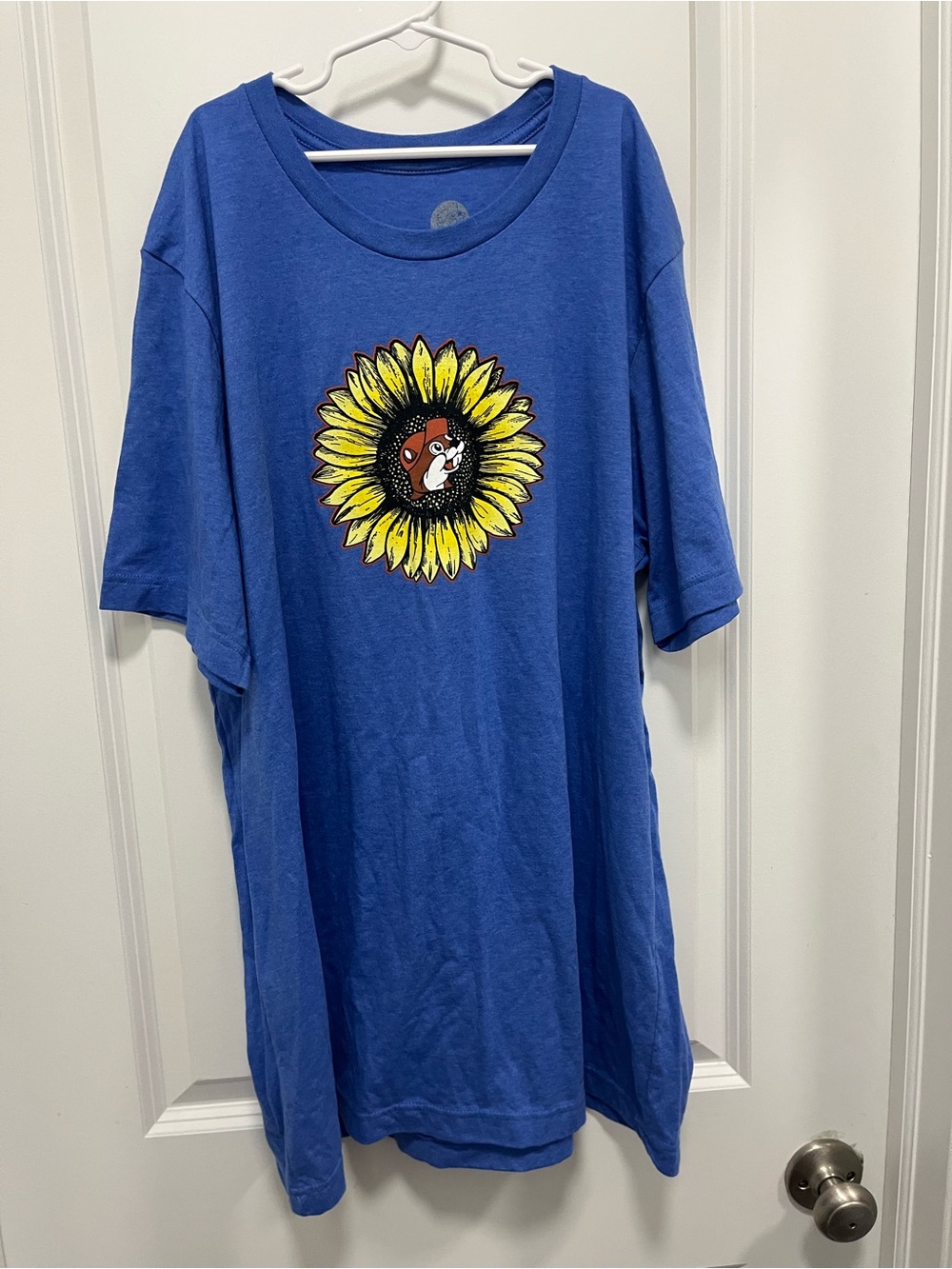 Buckees Women’s “you Grow Girl” Sunflower Cotton Blend Tshirt Royal Blue Xl